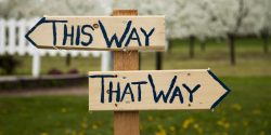 this way or that way sign